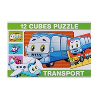 Skladacie obrázkové kocky 12 ks transport