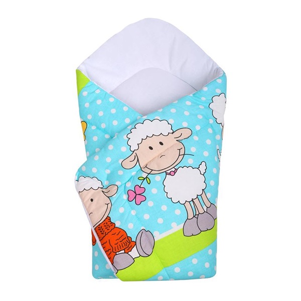 Detská zavinovačka New Baby tyrkysová s ovečkou